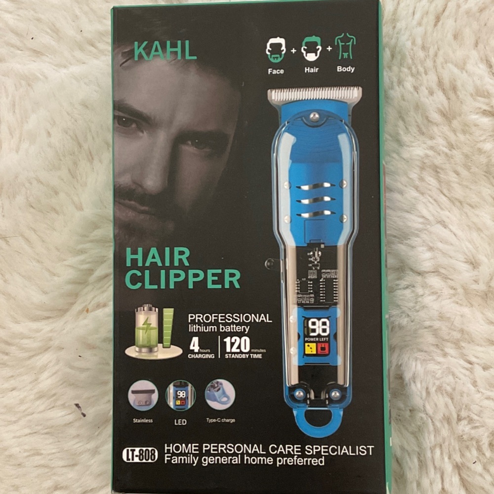 Kahl Blue Men's Hair Clipper – Rechargeable Grooming Trimmer